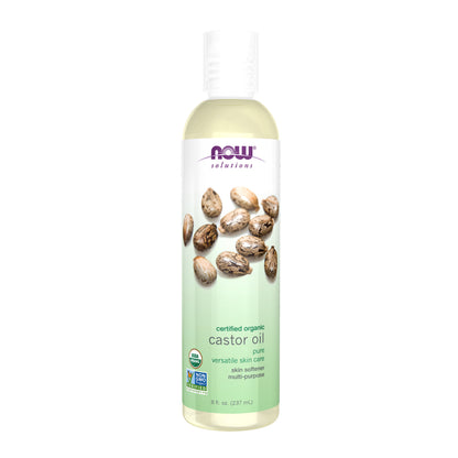 Castor Oil in Plastic Bottle, Organic - 8 fl. oz.