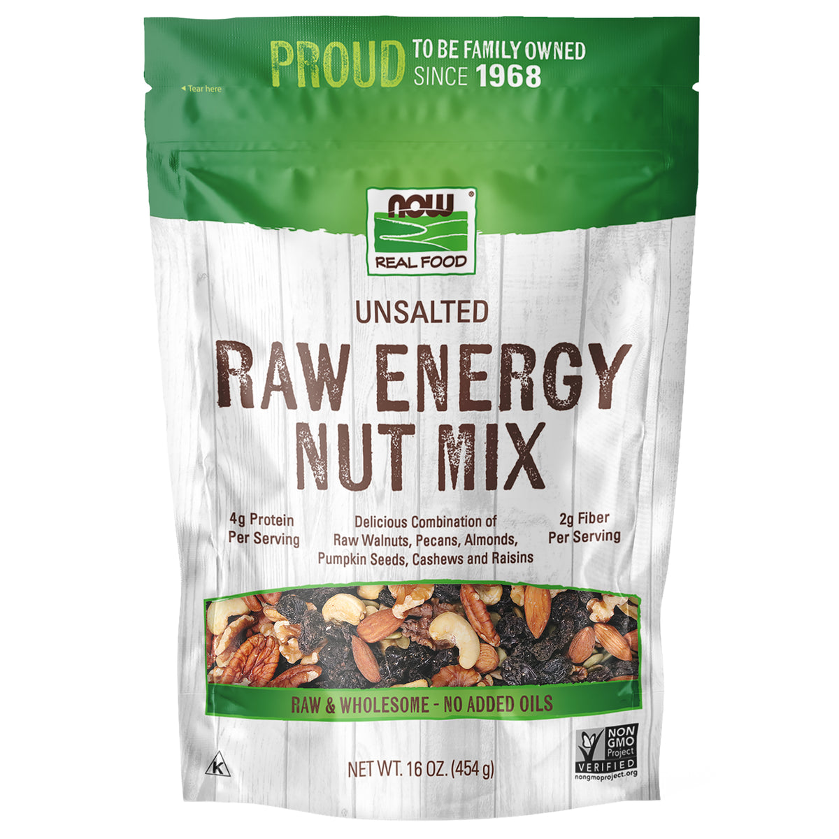 Raw Energy Nut Mix, Unsalted - 16 oz.