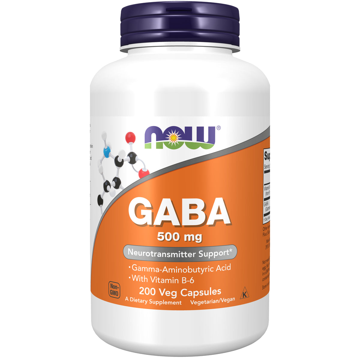 GABA 500 mg + B-6 - 200 Veg Capsules