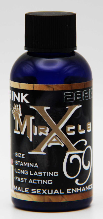 MiracleX Platinum 288K Male Enhancement Liquid Shot 2 fl oz bottle front view