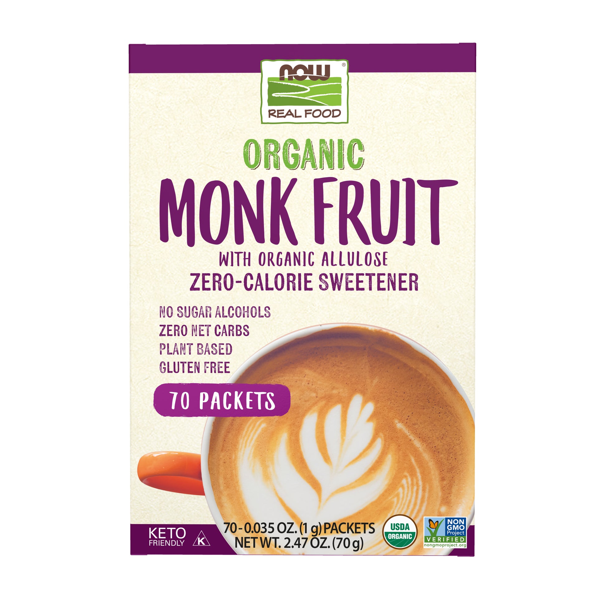 Monk Fruit, Organic - 70 Packets