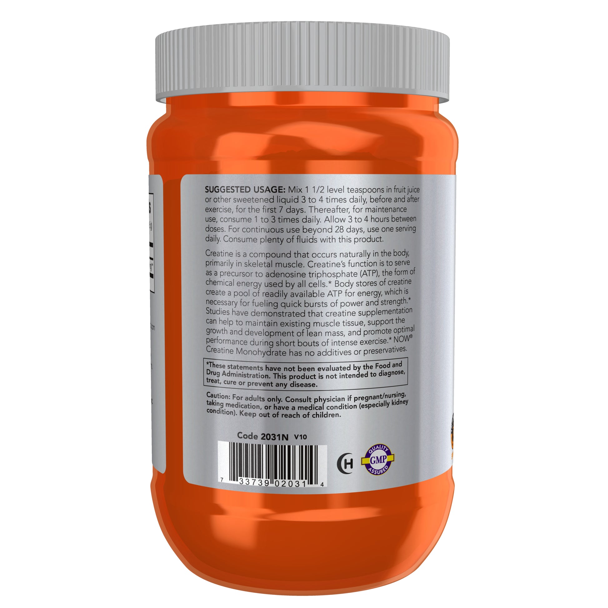 NOW Sports Creatine Monohydrate dietary supplement for energy production support
