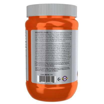 NOW Sports Creatine Monohydrate dietary supplement for energy production support