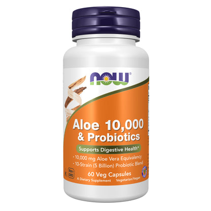 Aloe 10,000 & Probiotics - 60 Veg Capsules