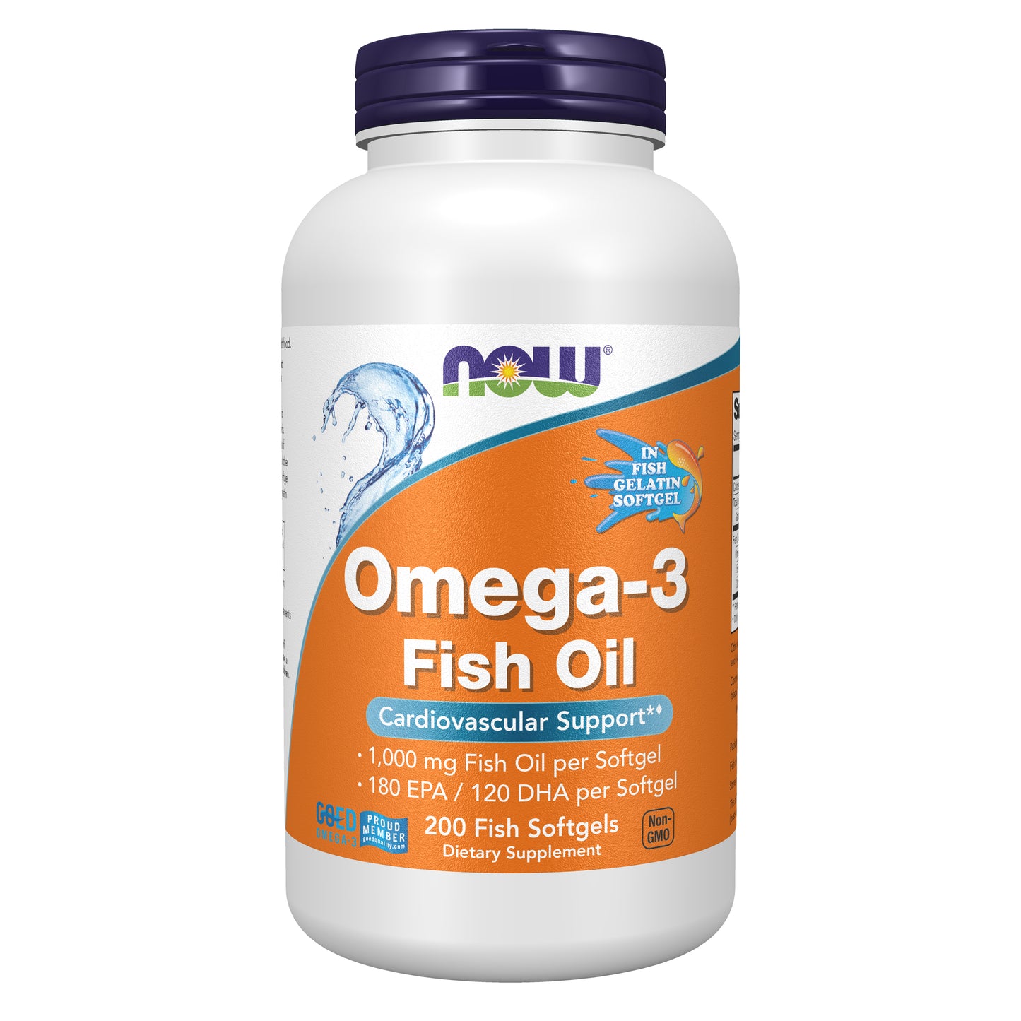 Omega-3, Molecularly Distilled - 200 Fish Softgels