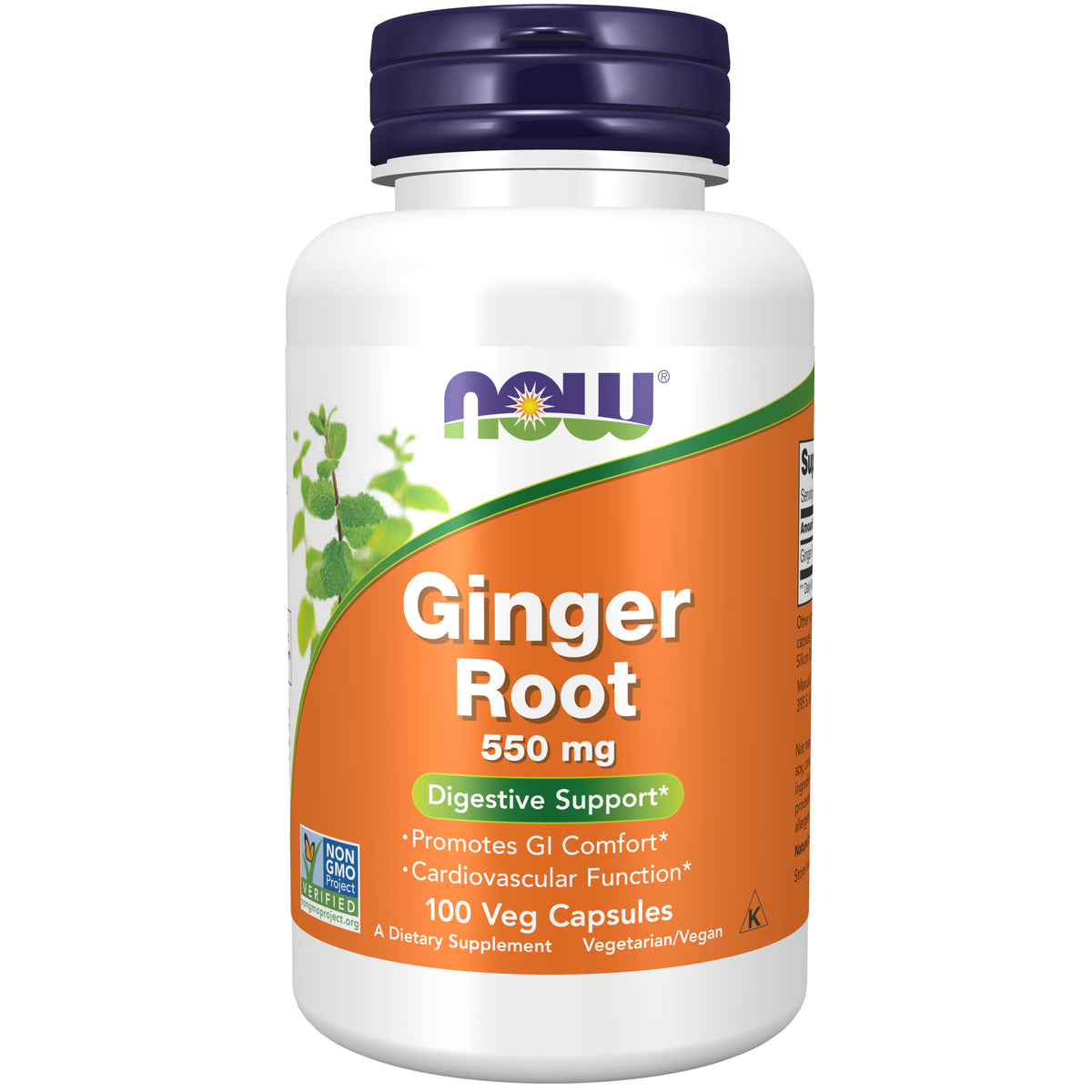 Ginger Root 550 mg - 100 Veg Capsules