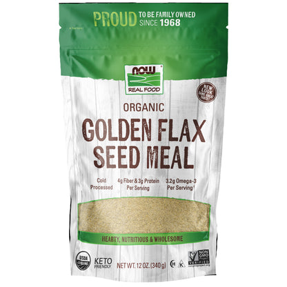 Golden Flax Seed Meal, Organic - 12 oz.