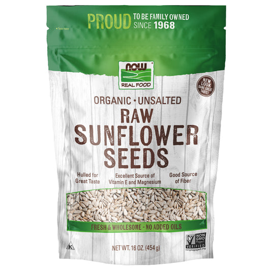 Sunflower Seeds, Organic, Raw & Unsalted - 16 oz.