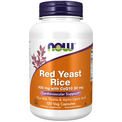 Red Yeast Rice 600 mg with CoQ10 30 mg - 120 Veg Capsules