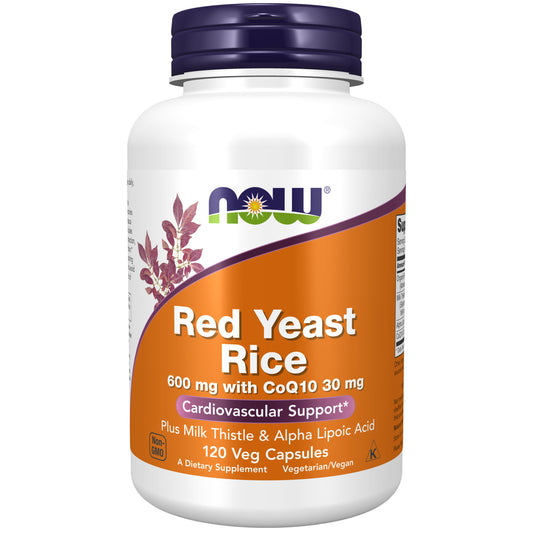 Red Yeast Rice 600 mg with CoQ10 30 mg - 120 Veg Capsules