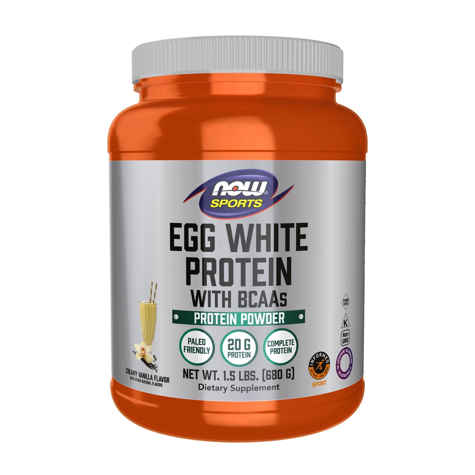 Egg White Protein, Creamy Vanilla Powder - 1.5 lbs.