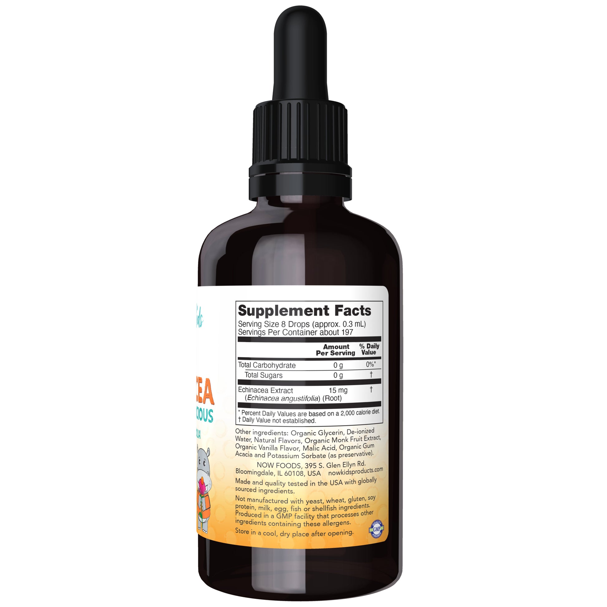 NOW Kids Liquid Echinacea Orange U Delicious 2 fl oz