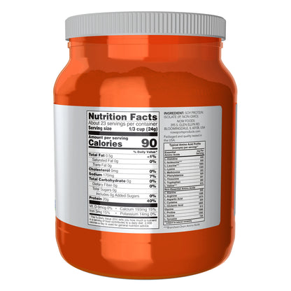 NOW Sports Soy Protein Isolate pure unflavored protein powder, 1.2 lb container