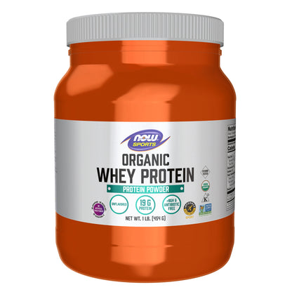 Whey Protein, Organic Unflavored Powder - 1 lb.