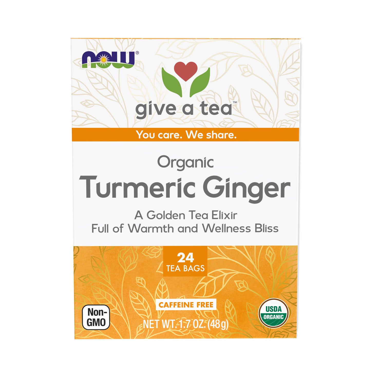 Turmeric Ginger Tea, Organic - 24 Tea Bags