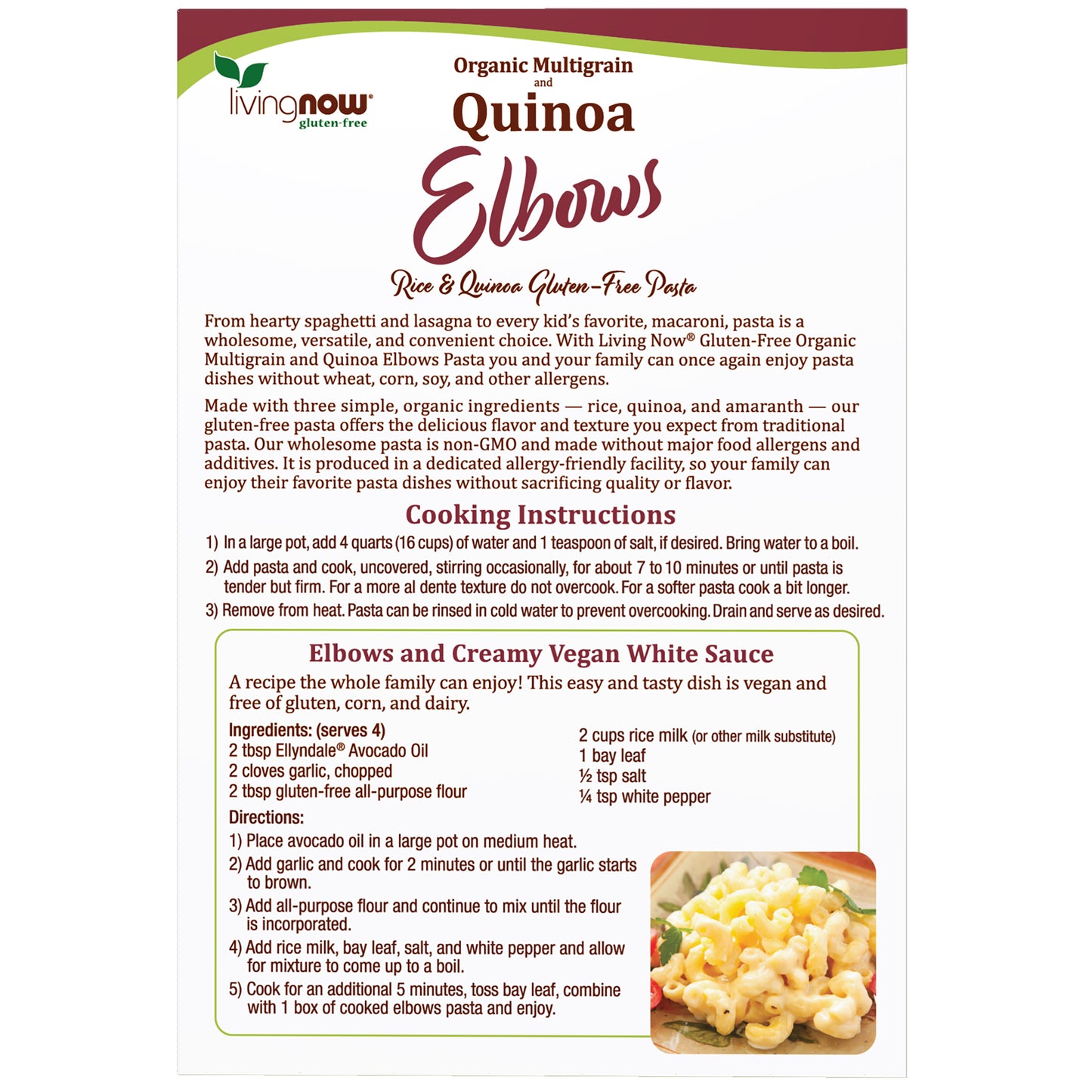 Organic Quinoa Macaroni | Gluten-Free Pasta