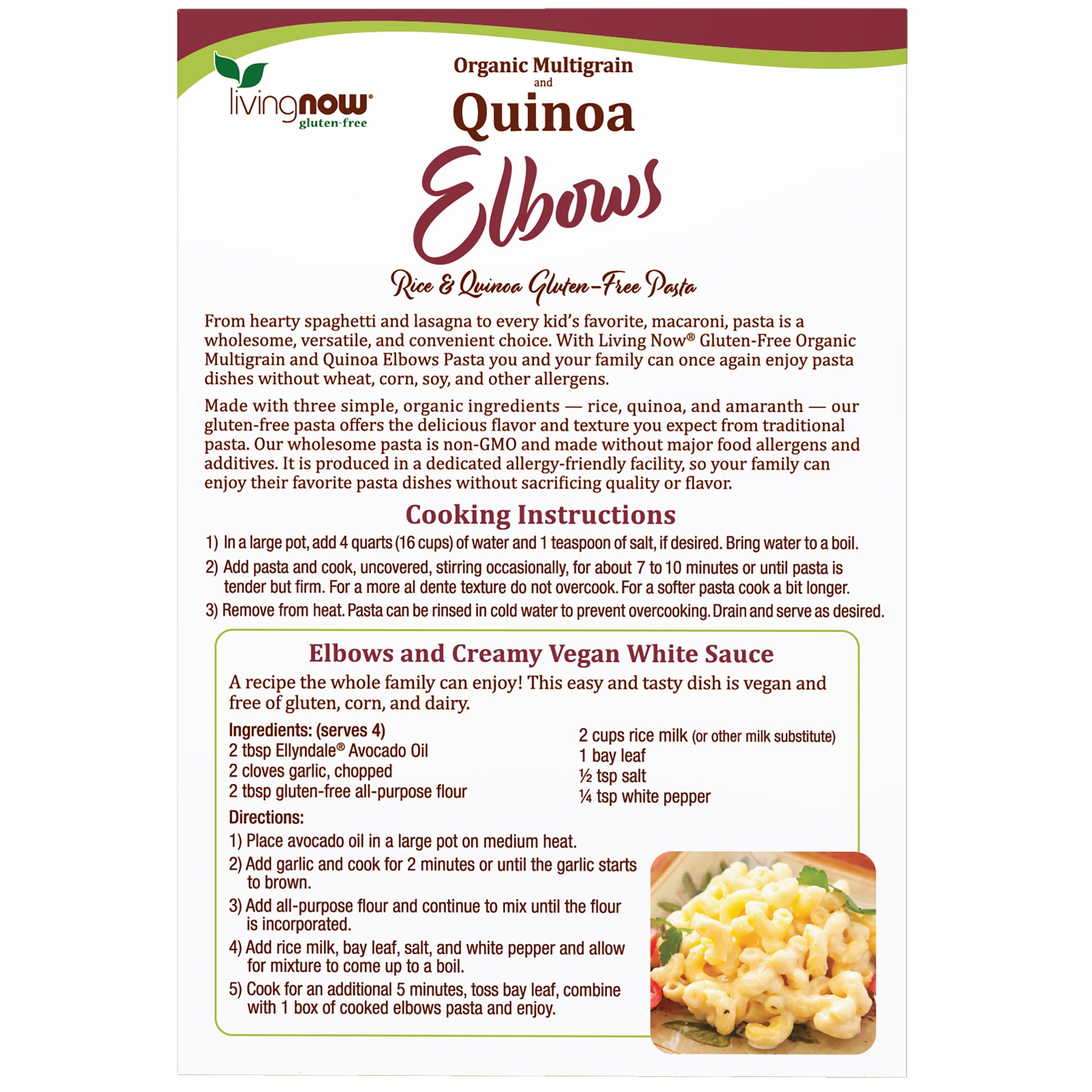 Organic Quinoa Macaroni | Gluten-Free Pasta