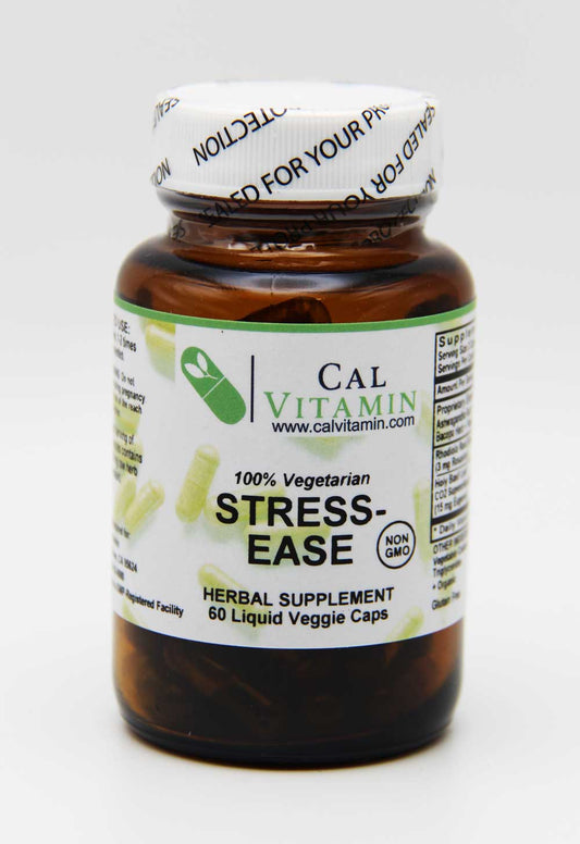 CalVitamin Stress-Ease Ashwagandha & Rhodiola 60 Liquid Veggie Caps