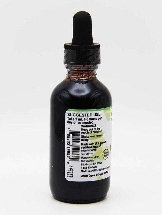 Organic Mushroom Immune Supplement 14-Mushroom Complex Tincture Cal Vitamin
