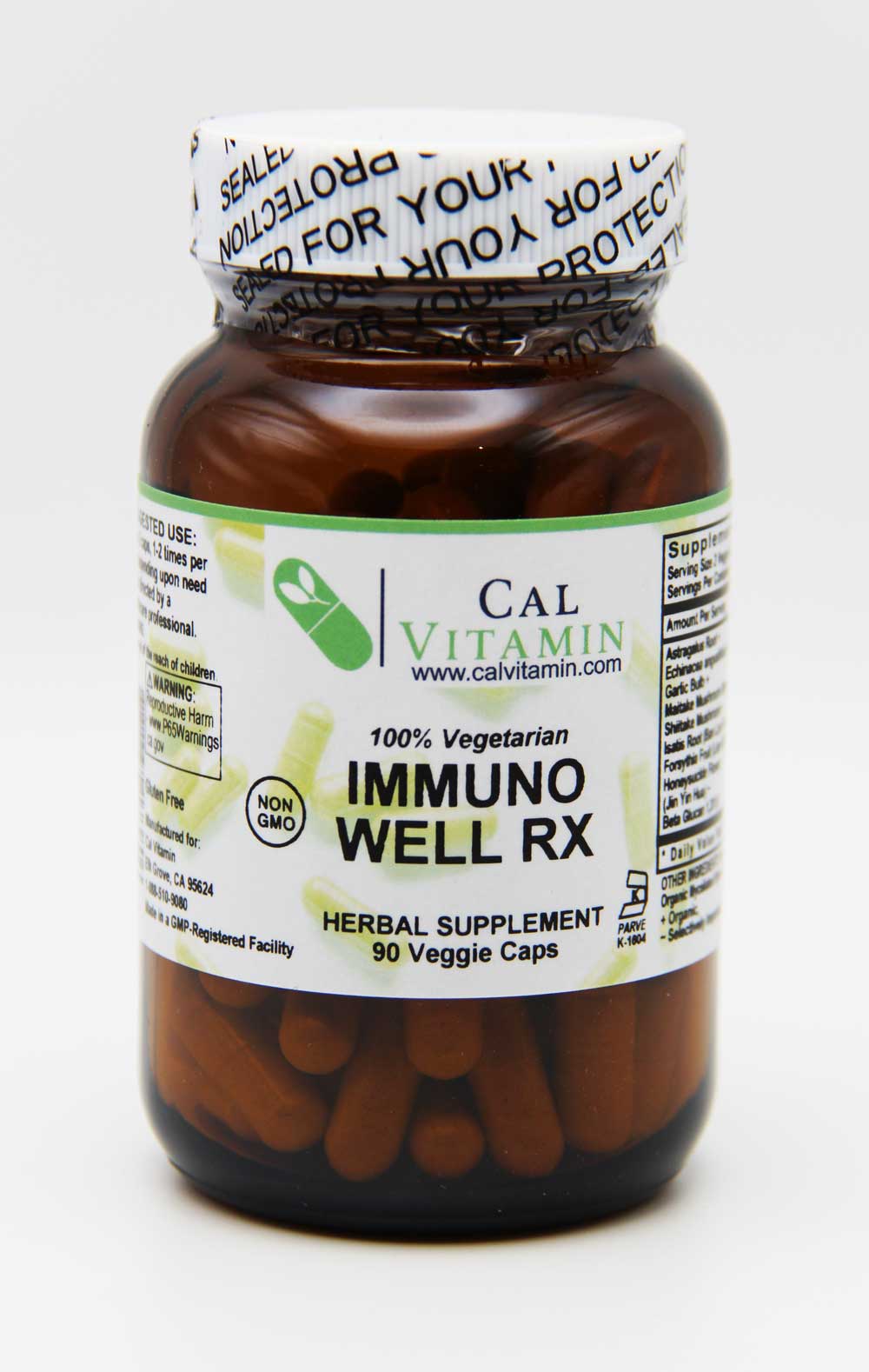 CalVitamin Immuno Well RX Herbal Immune Support 90 Veggie Capsules