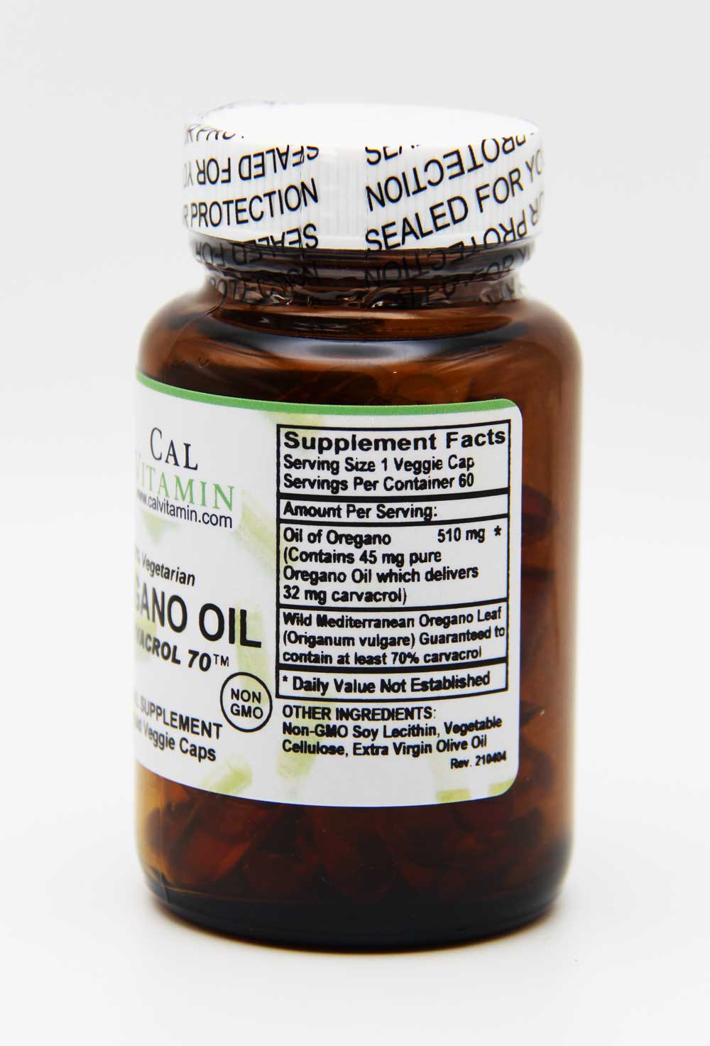 CalVitamin Oregano Oil Carvacrol 70