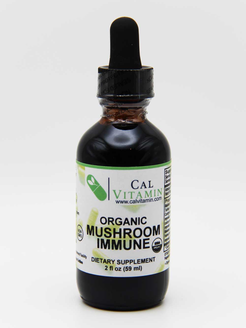 Organic Mushroom Immune Supplement 14-Mushroom Complex Tincture Cal Vitamin