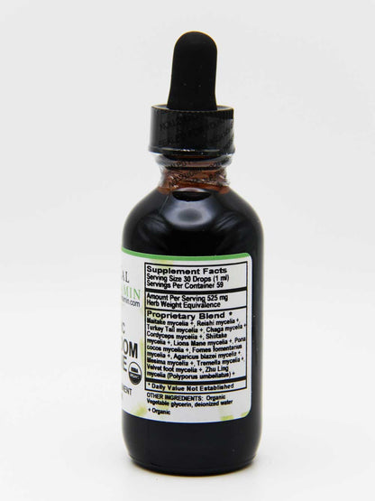 Organic Mushroom Immune Supplement 14-Mushroom Complex Tincture Cal Vitamin