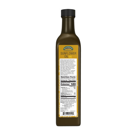 Ellyndale Organics Organic Sunflower Oil bottle, 16.9 fl oz