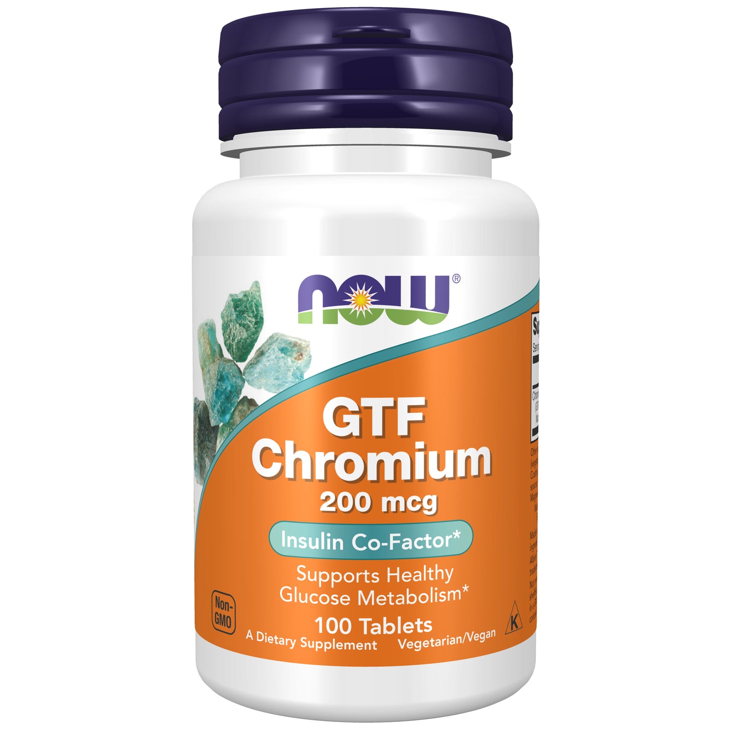 GTF Chromium 200 mcg Yeast Free - 100 Tablets
