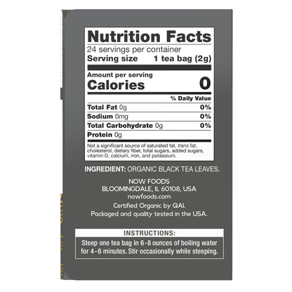 NOW Give a Tea Organic Black Tea 24 Tea Bags