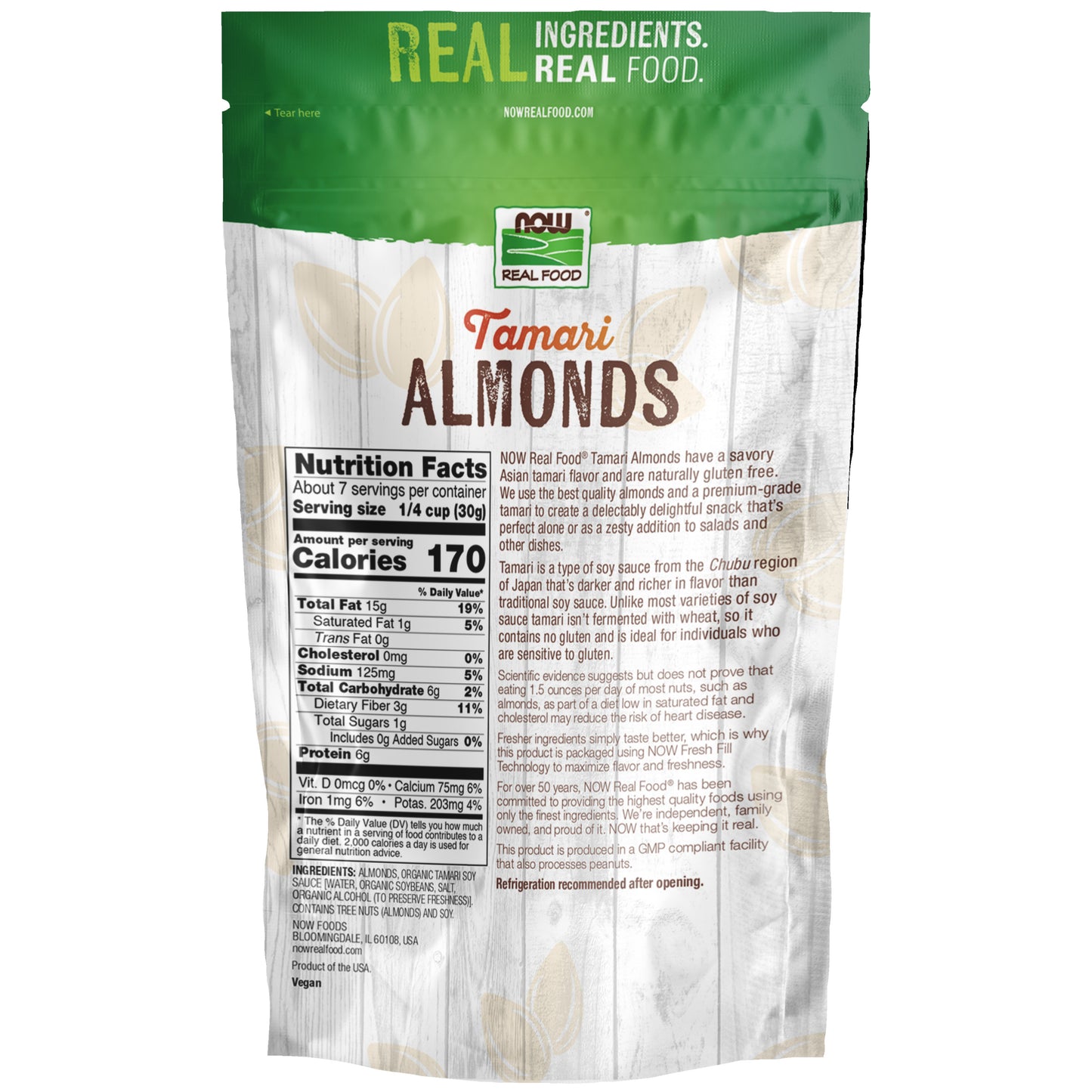 Savory Asian flavored almond snack