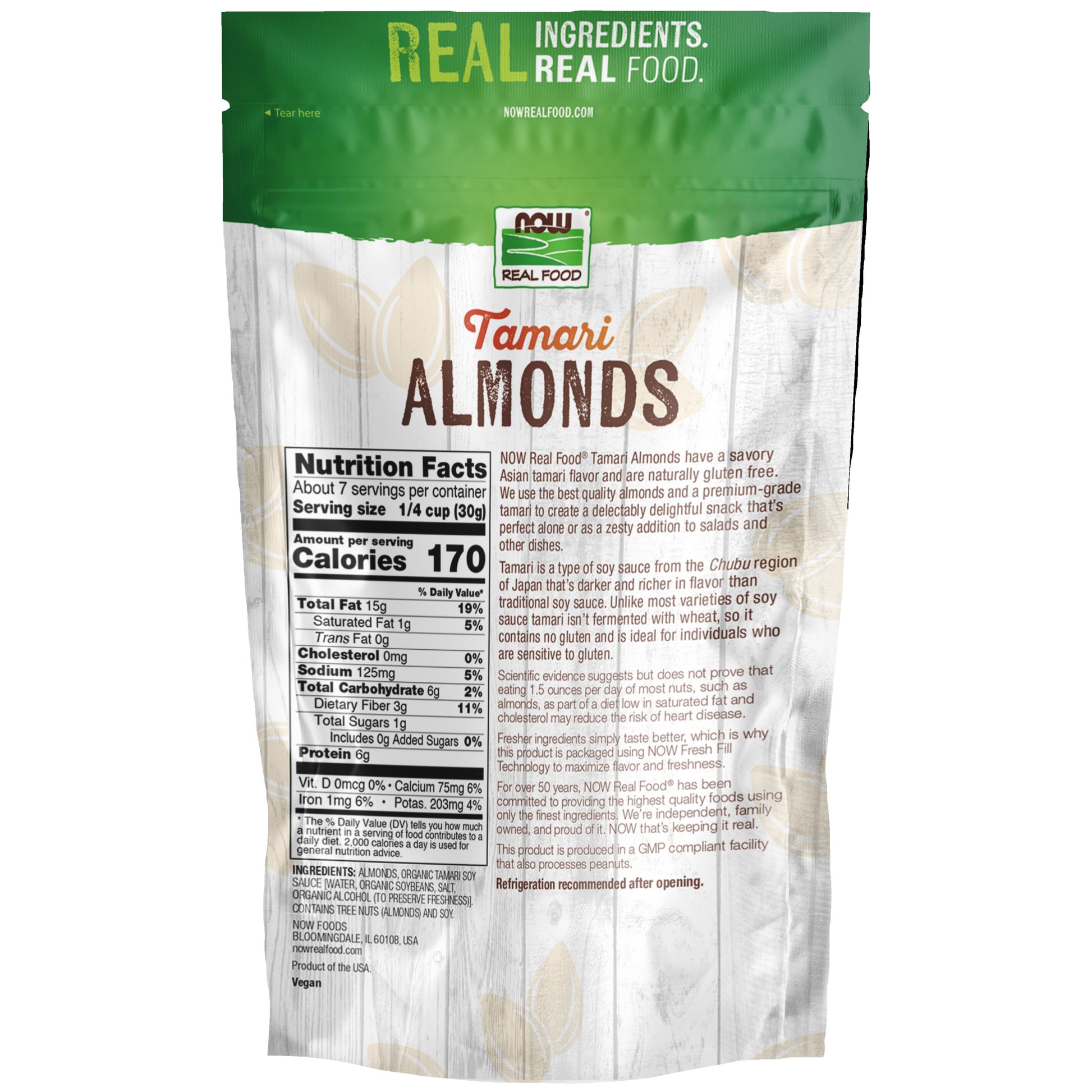 Savory Asian flavored almond snack