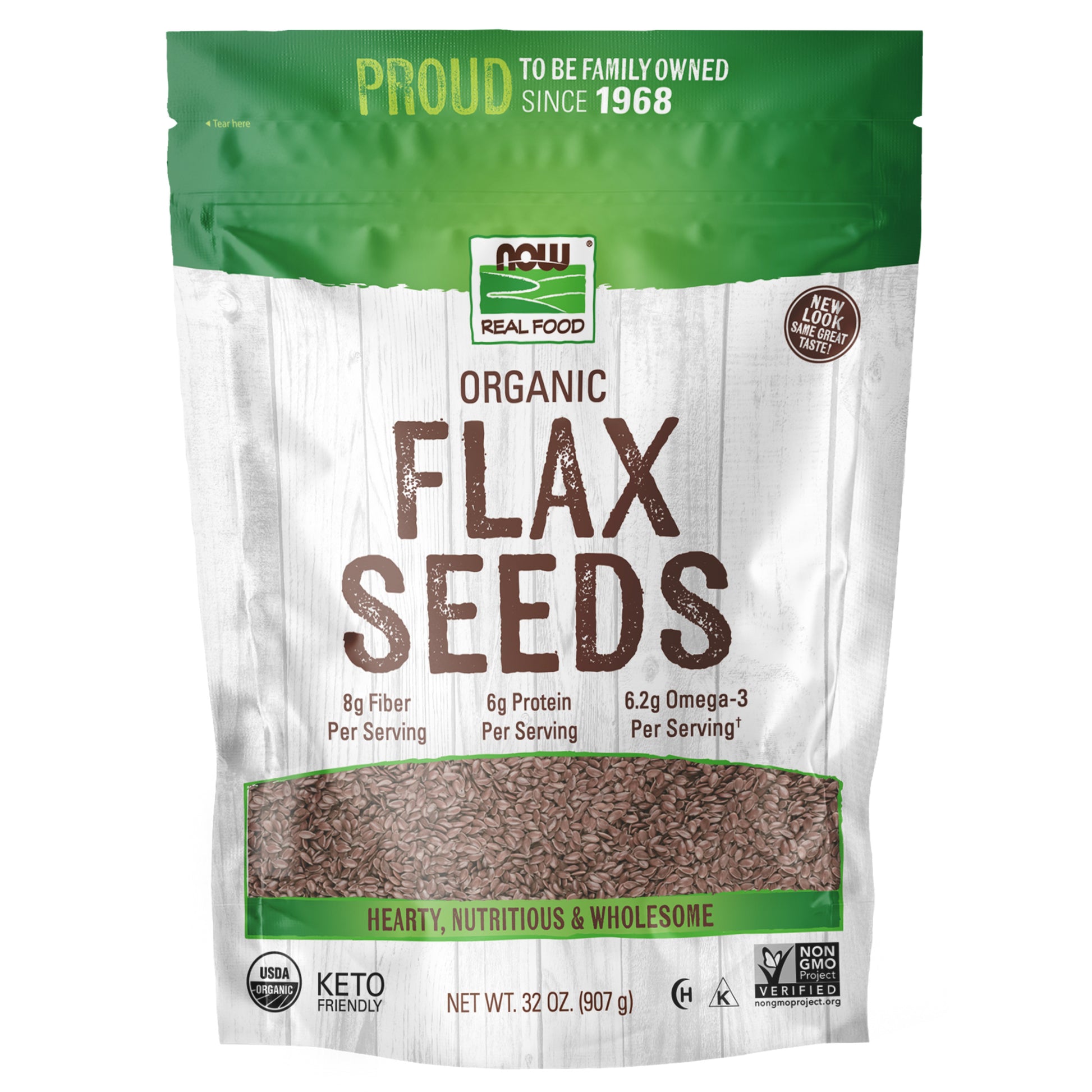 Flax Seeds, Organic - 2 lbs.