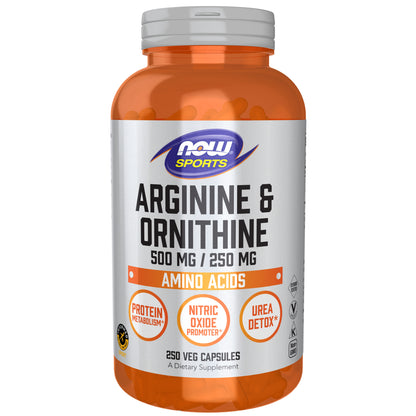 Arginine & Ornithine 500 mg / 250 mg - 250 Veg Capsules