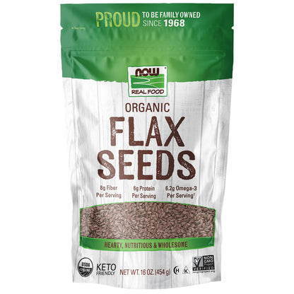 Flax Seeds, Organic - 16 oz.