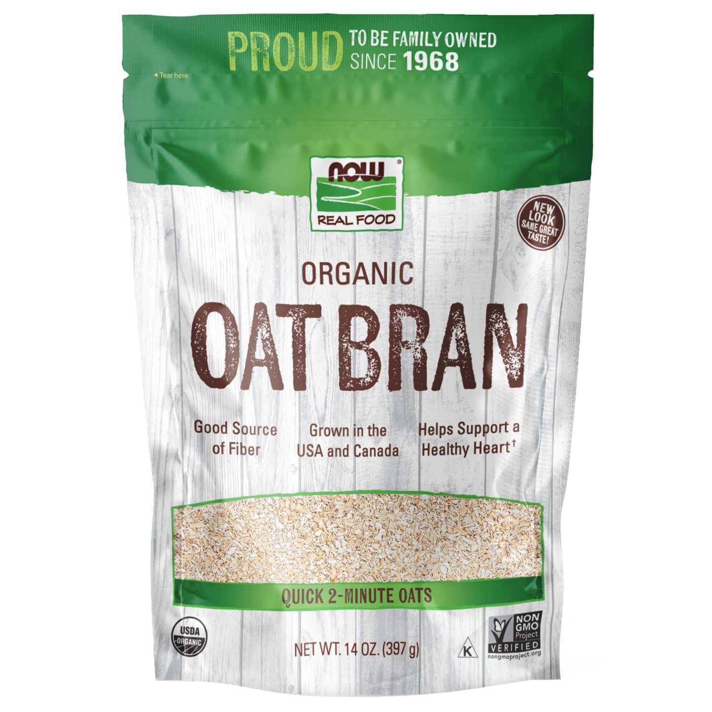 Oat Bran, Organic - 14 oz