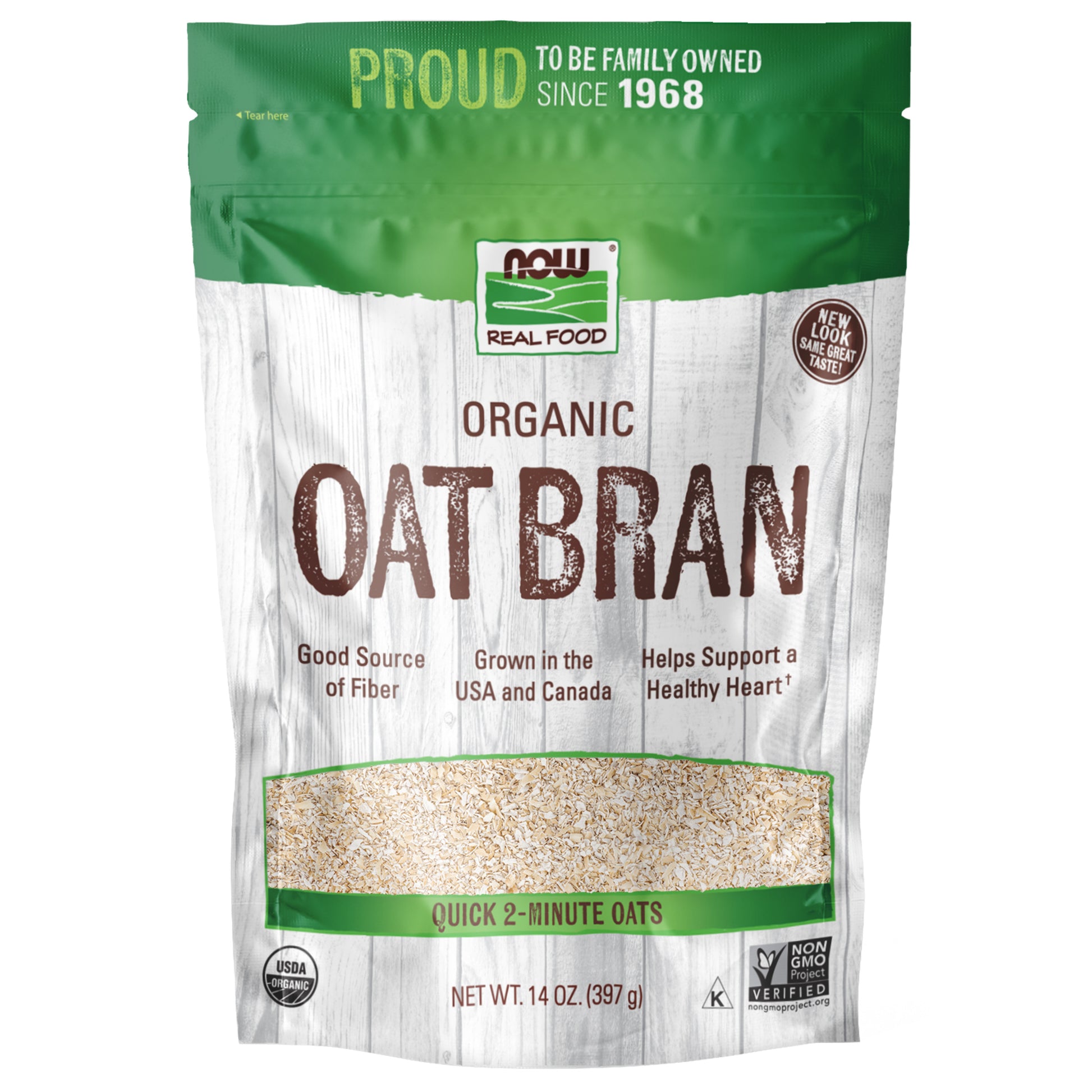 Oat Bran, Organic - 14 oz