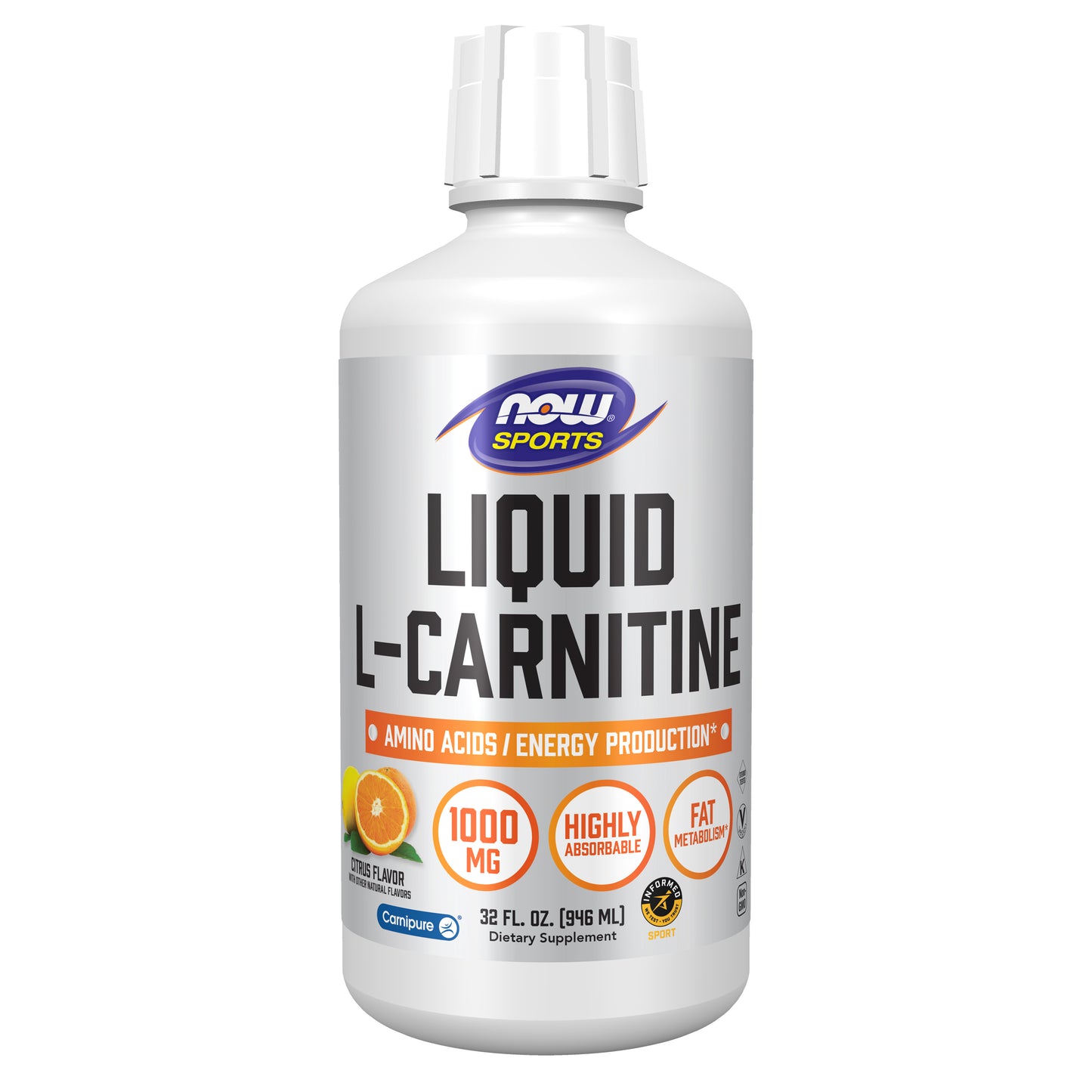 L-Carnitine Liquid 1000 mg, Citrus - 32 fl. oz.