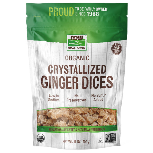 Ginger Dices, Crystallized & Organic - 16 oz.