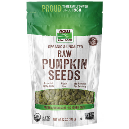 Pumpkin Seeds, Organic, Raw & Unsalted - 12 oz.