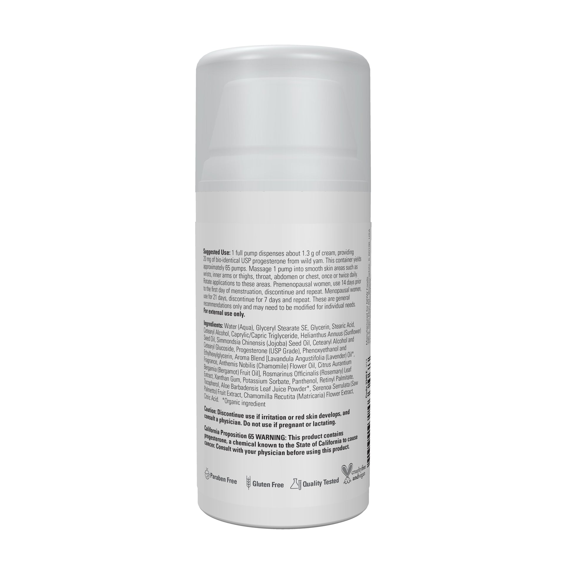 NOW Solutions Progesterone from Wild Yam Balancing Skin Cream 3 oz