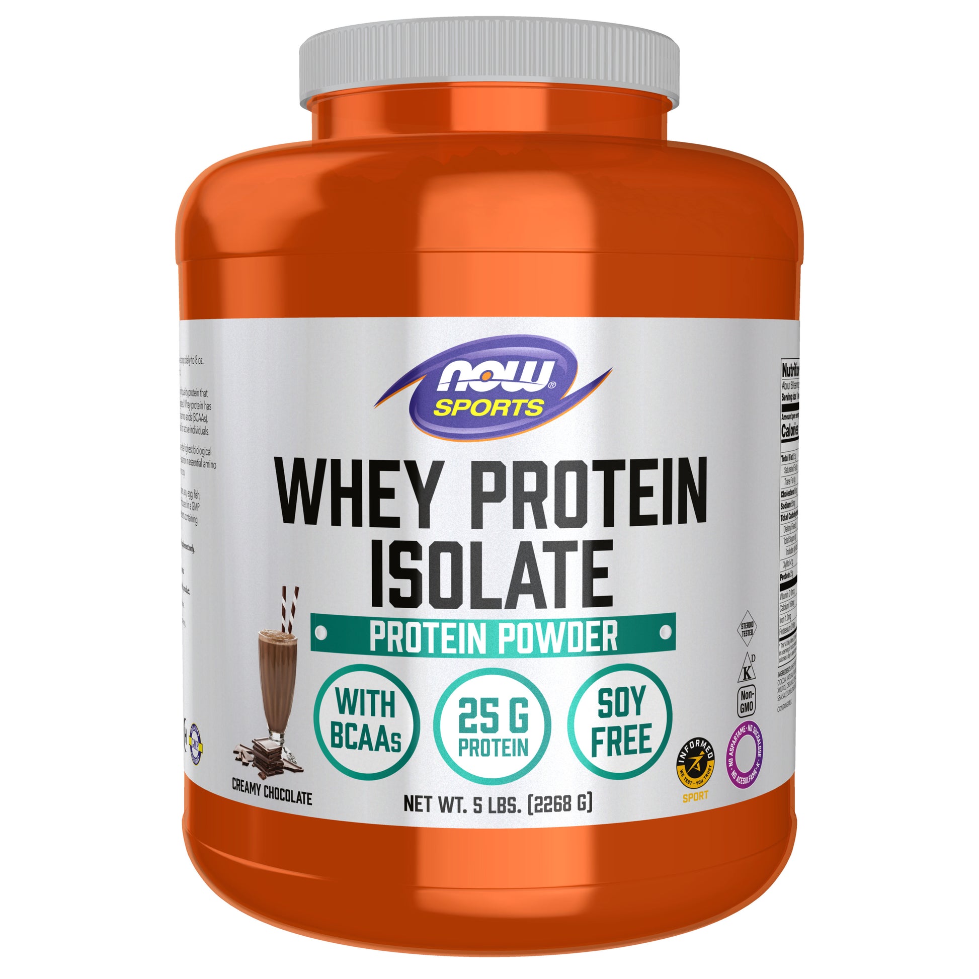 Whey Protein Isolate, Creamy Chocolate Powder - 5 lbs.