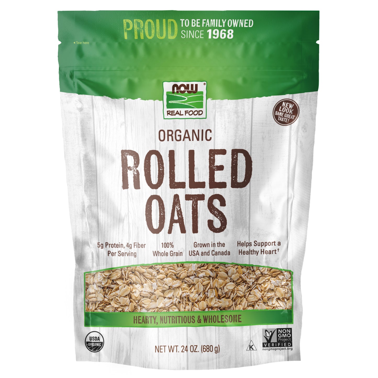 Rolled Oats, Organic - 24 oz.