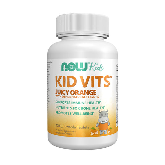 NOW Kids Supplements, Kid Vits Multivitamin, Juicy Orange, 120 Chewable Tablets