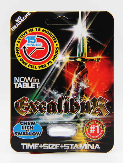 Excalibur White Tablet Chew Lick Swallow Male Enhancement