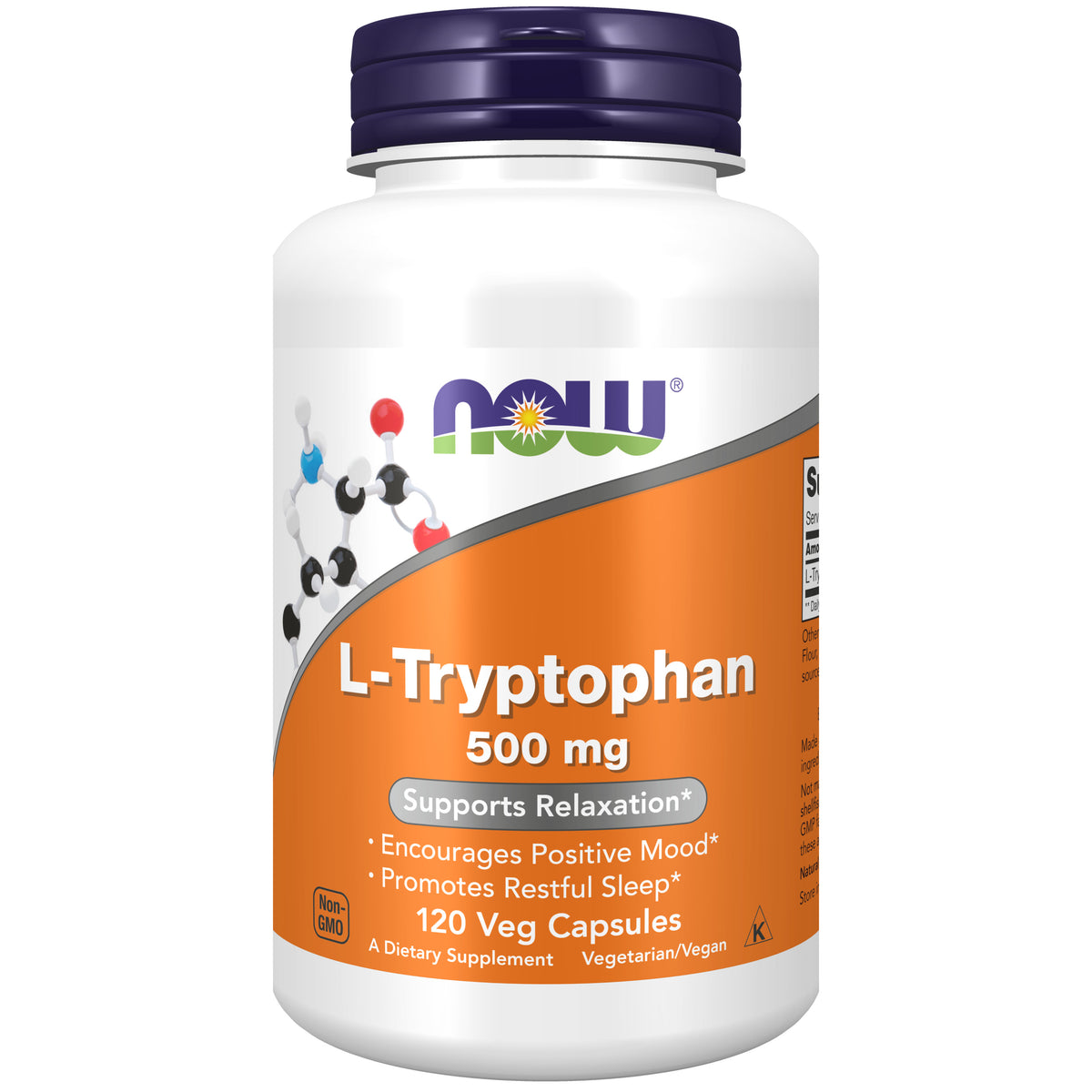 L-Tryptophan 500 mg - 120 Veg Capsules