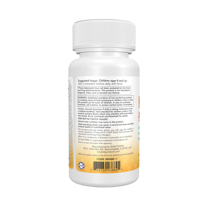 NOW Kids Kid Vits Juicy Orange 60 Chewable Tablets