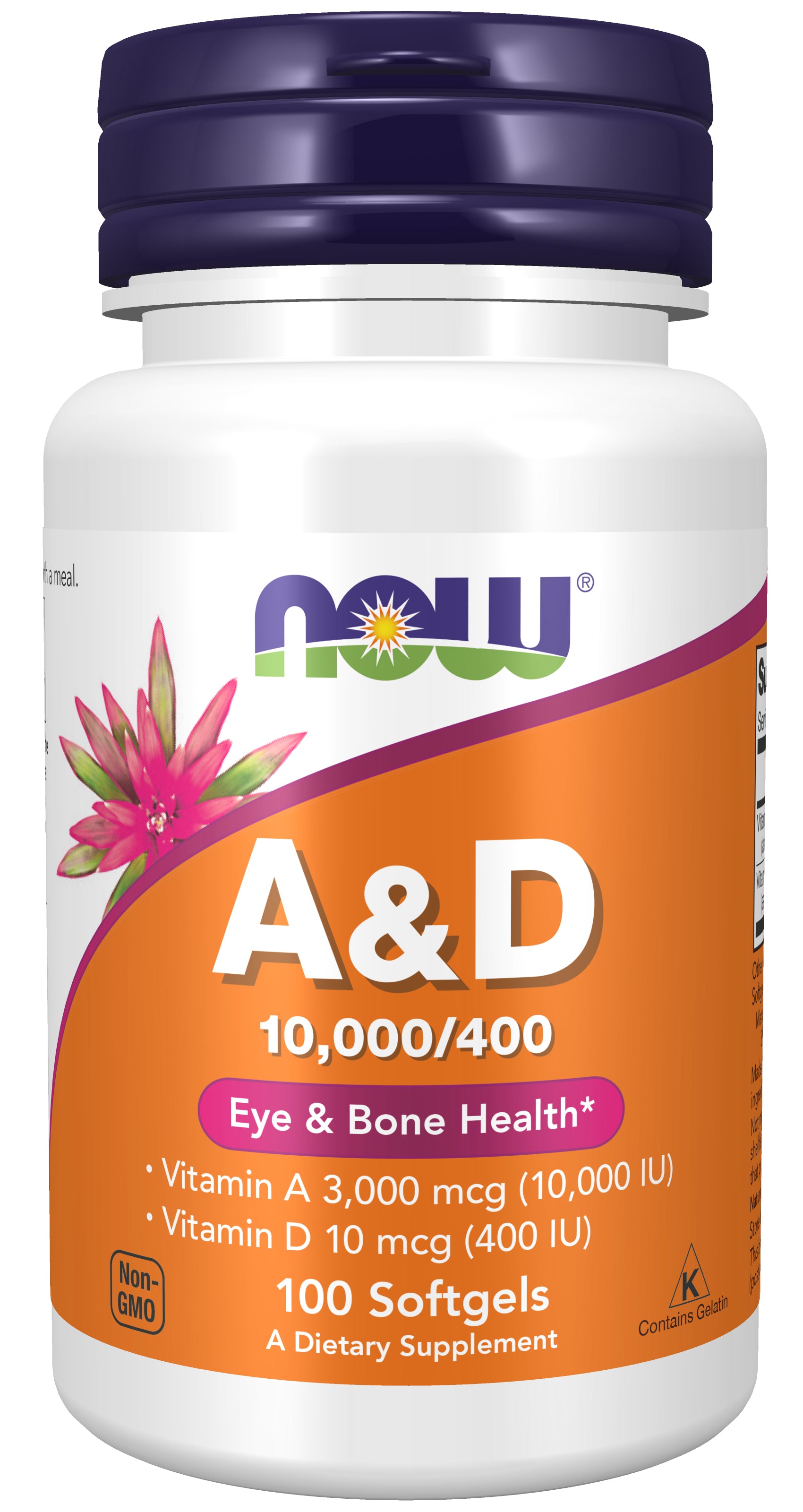 Vitamin A & D 10,000/400 IU - 100 Softgels