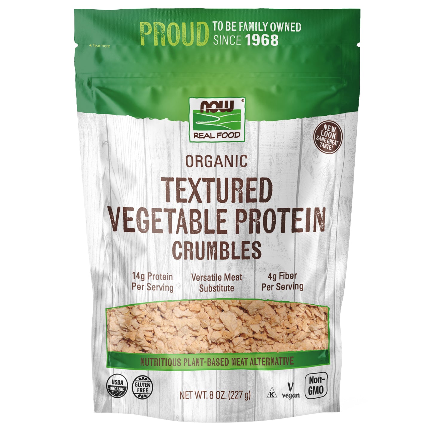 Textured Vegetable Protein Crumbles, Organic - 8 oz.