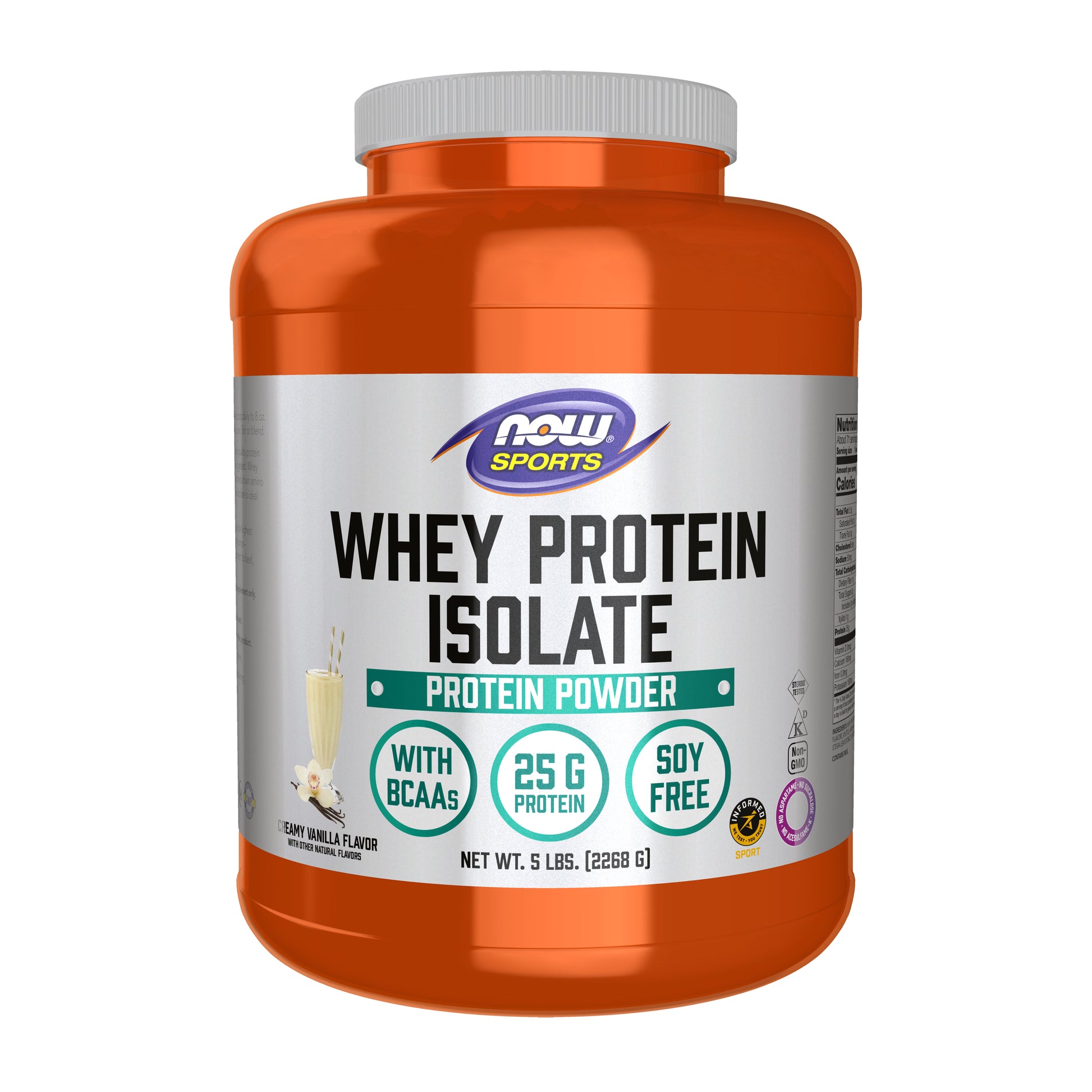 Whey Protein Isolate, Creamy Vanilla Powder - 5 lbs.